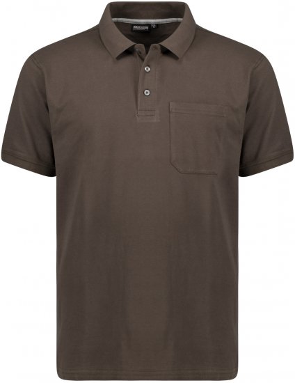 Adamo Klaas Regular fit Polo Shirt with Pocket Braun - Polo - Polo Uomo Taglie Forti