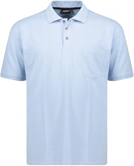 Adamo Klaas Regular fit Polo Shirt with Pocket Light Blue - Polo - Polo Uomo Taglie Forti