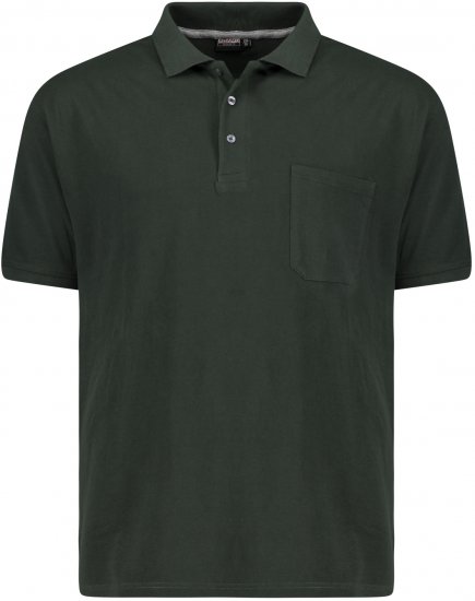 Adamo Klaas Regular fit Polo Shirt with Pocket Pine Green - Polo - Polo Uomo Taglie Forti