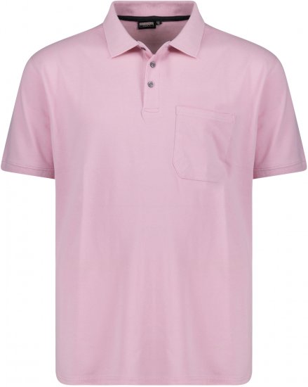 Adamo Klaas Regular fit Polo Shirt with Pocket Pink - Polo - Polo Uomo Taglie Forti