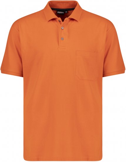 Adamo Klaas Regular fit Polo Shirt with Pocket Orange - Polo - Polo Uomo Taglie Forti