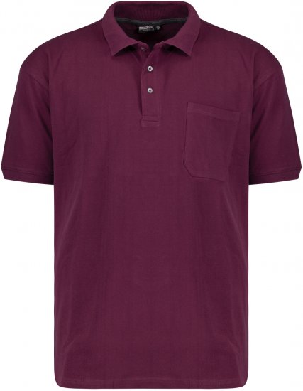 Adamo Klaas Regular fit Polo Shirt with Pocket Blackberry - Polo - Polo Uomo Taglie Forti