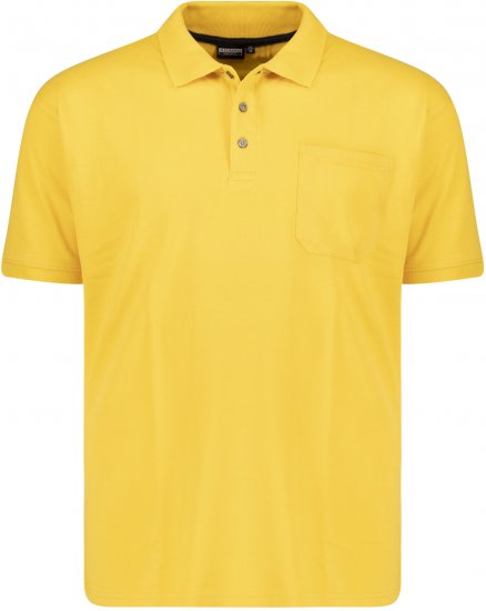 Adamo Klaas Regular fit Polo Shirt with Pocket Yellow - Polo - Polo Uomo Taglie Forti
