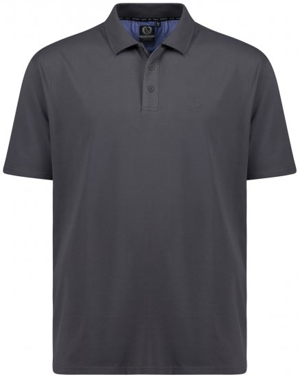 Adamo Picco Technical Sports Polo Charcoal - Abbigliamento sportivo & Outdoor - Abbigliamento Sportivo Uomo Taglie Forti