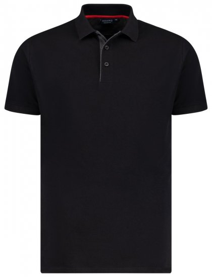 Adamo 139401 Polo Nero - Polo - Polo Uomo Taglie Forti