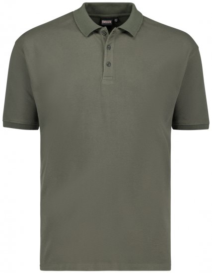 Adamo Stephan Waffelpique Poloshirt Olive Green - Polo - Polo Uomo Taglie Forti