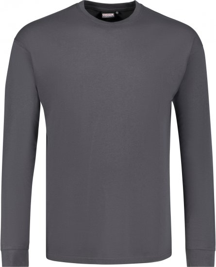 Adamo Floyd Comfort fit Long sleeve T-shirt Charcoal - Magliette - Magliette Uomo Taglie Forti