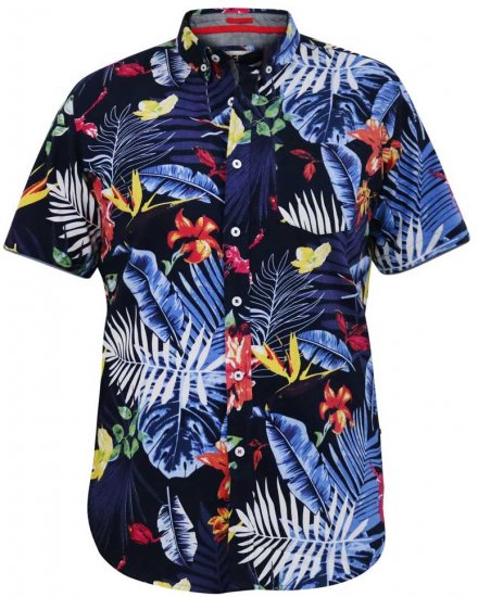 D555 TOBY Multi Colour Hawaiian AO Print Shirt - Camicie - Camicie Taglie Forti Uomo