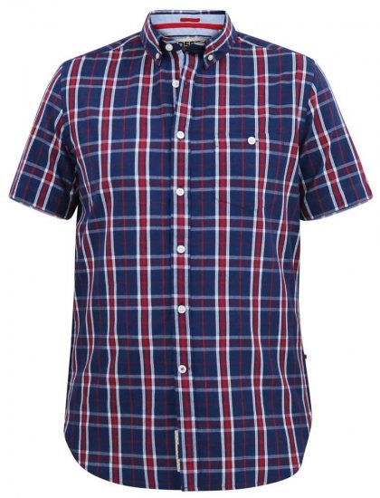 D555 ROYSTON S/S Shirt Navy - Camicie - Camicie Taglie Forti Uomo