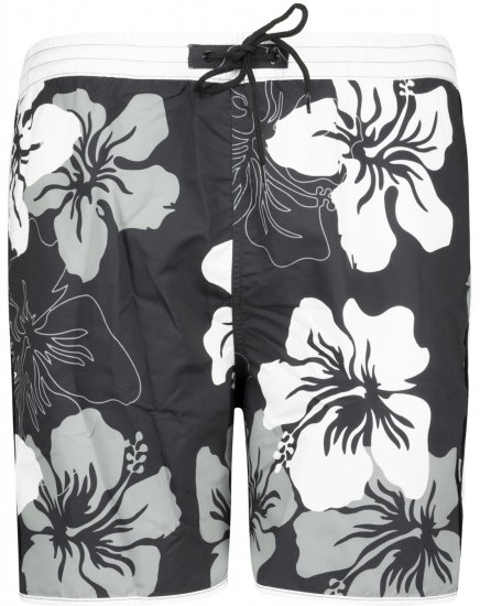 Adamo Elmar Printed Swimshorts Black - Intimo & costumi da bagno - Intimo Taglie Forti Uomo