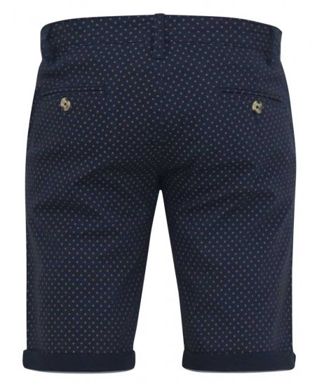 D555 DUDLEY AO Printed Stretch Chino Shorts Navy - Shorts - Pantaloncini Uomo Taglie Forti