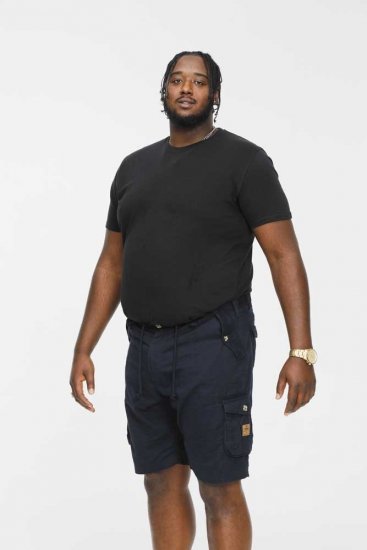 D555 RODNEY Cotton Cargo Shorts Navy - Shorts - Pantaloncini Uomo Taglie Forti