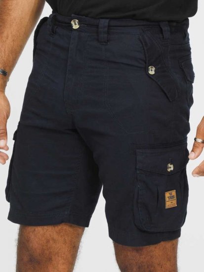 D555 RODNEY Cotton Cargo Shorts Navy - Shorts - Pantaloncini Uomo Taglie Forti