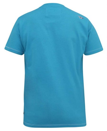 D555 AARON Surfers Paradise Printed Crew Neck T-Shirt Turquoise - Magliette - Magliette Uomo Taglie Forti