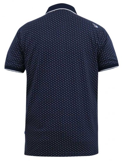 D555 DARWIN AO Printed Polo Shirt Navy - Polo - Polo Uomo Taglie Forti