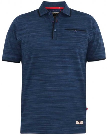 D555 FOXLEY Pique Reno Polo Navy - Polo - Polo Uomo Taglie Forti