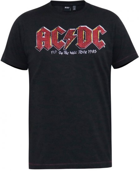 D555 JAILBREAK Official Ac/Dc Printed T-Shirt With Front And Back Print - Black - Magliette - Magliette Uomo Taglie Forti