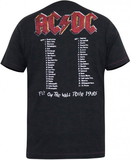 D555 JAILBREAK Official Ac/Dc Printed T-Shirt With Front And Back Print - Black - Magliette - Magliette Uomo Taglie Forti