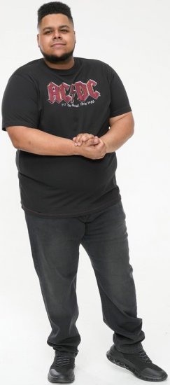 D555 JAILBREAK Official Ac/Dc Printed T-Shirt With Front And Back Print - Black - Magliette - Magliette Uomo Taglie Forti