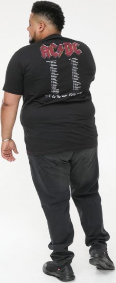 D555 JAILBREAK Official Ac/Dc Printed T-Shirt With Front And Back Print - Black - Magliette - Magliette Uomo Taglie Forti