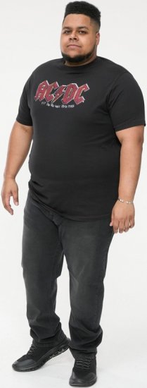 D555 JAILBREAK Official Ac/Dc Printed T-Shirt With Front And Back Print - Black - Magliette - Magliette Uomo Taglie Forti