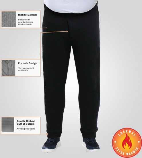 D555 Boston Thermal Long Johns Black - Intimo & costumi da bagno - Intimo Taglie Forti Uomo