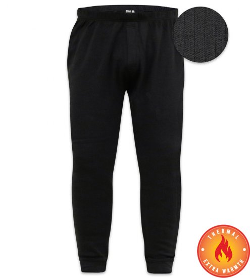 D555 Boston Thermal Long Johns Black - Intimo & costumi da bagno - Intimo Taglie Forti Uomo