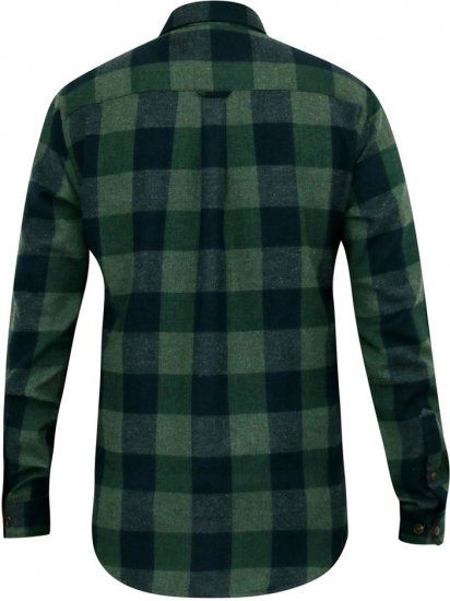 D555 GARFIELD Check Overshirt With Two Patch Pockets & Button Down Collar Navy - Camicie - Camicie Taglie Forti Uomo