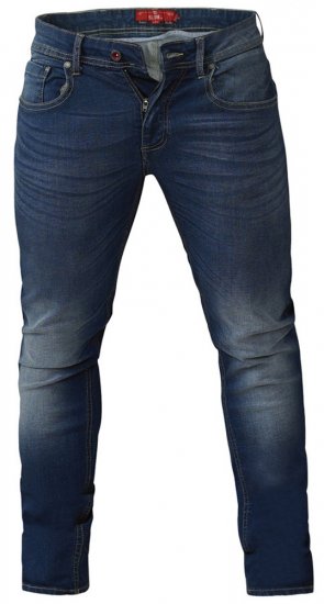 D555 Ambrose Tapered Fit Stretch Jeans Dark Blue TALL SIZES - ABBIGLIAMENTO UOMO MT-6XLT - Taglie Tall Uomo