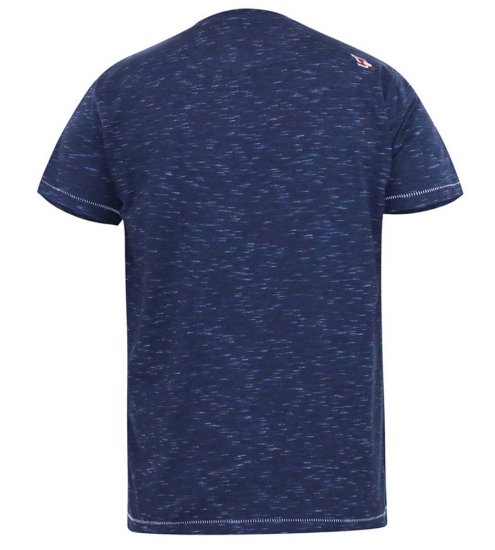 D555 Cropwell t-shirt con stampa da pesca blu navy - Magliette - Magliette Uomo Taglie Forti