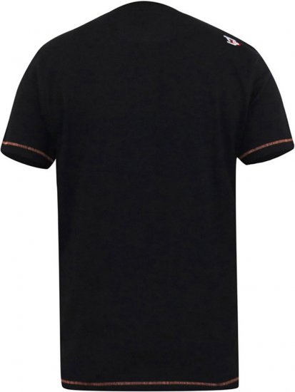 D555 LORNE Motor Bike Splatter Printed Crew Neck T-Shirt Washed Black - Magliette - Magliette Uomo Taglie Forti