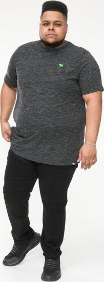 D555 ORSTON Reno Fabric Crew Neck T-Shirt With Chest Embroidery Black Reno - Magliette - Magliette Uomo Taglie Forti