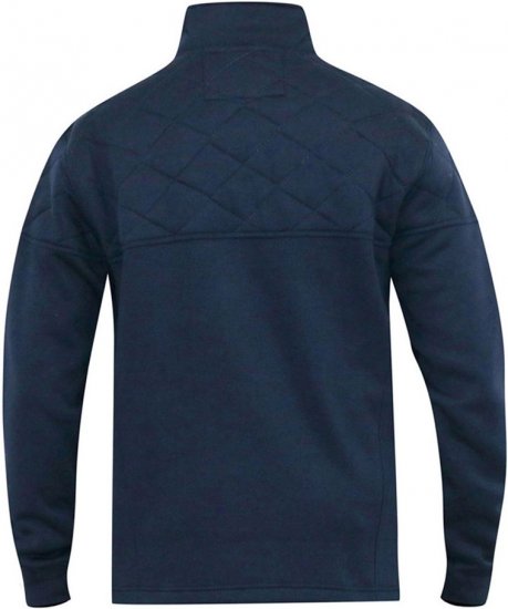D555 SWANN Quarter Neck Sweatshirt With Quilted Top Panel Navy - Felpe & felpe con cappuccio - Felpe & Felpe con Cappuccio Uomo Taglie Forti