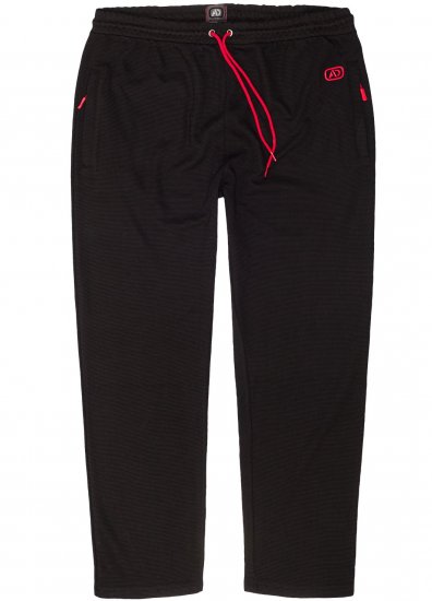 Adamo Matteo Ottoman Sweatpants Black - Pantaloni & pantaloncini tuta - Pantaloni Tuta Uomo Taglie Forti