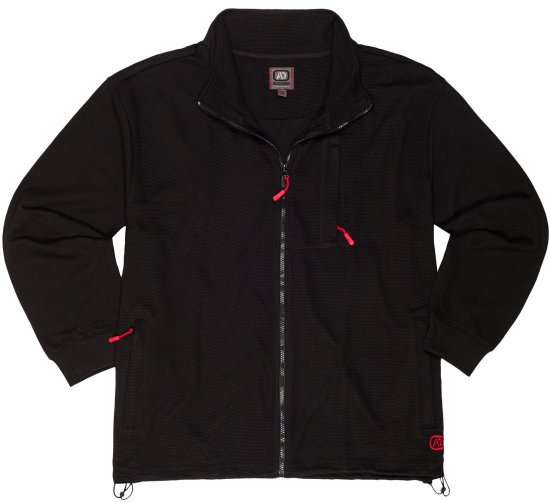 Adamo Max Ottoman Sweatshirt Black - Felpe & felpe con cappuccio - Felpe & Felpe con Cappuccio Uomo Taglie Forti