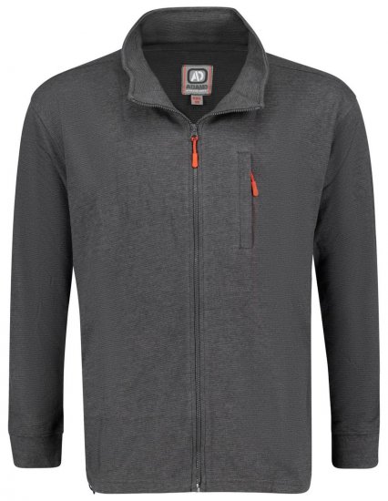 Adamo 159114 Giacca da tuta Ottoman Grigio scuro - Felpe & felpe con cappuccio - Felpe & Felpe con Cappuccio Uomo Taglie Forti