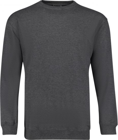 Adamo Athen Crew neck Sweatshirt Charcoal - Felpe & felpe con cappuccio - Felpe & Felpe con Cappuccio Uomo Taglie Forti