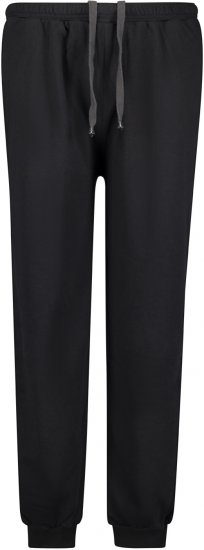 Adamo Athen Sweatpants with Cuffs Black - Pantaloni & pantaloncini tuta - Pantaloni Tuta Uomo Taglie Forti