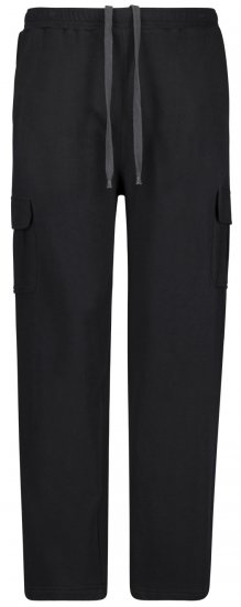 Adamo Athen Sweatpants with Cargo-pocket Black - Pantaloni & pantaloncini tuta - Pantaloni Tuta Uomo Taglie Forti
