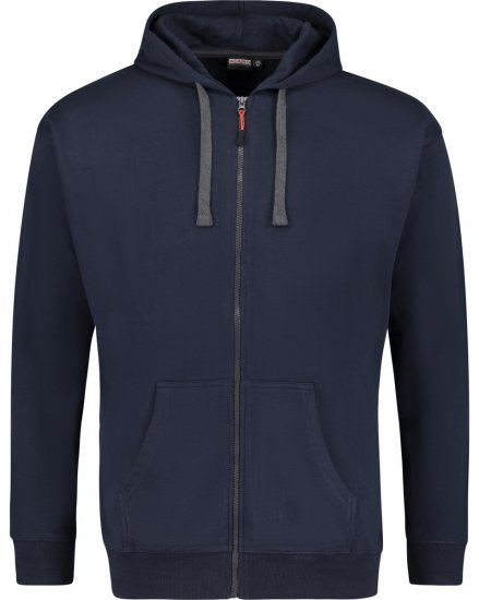 Adamo 159306 Felpa con cappuccio e zip Blu scuro - Felpe & felpe con cappuccio - Felpe & Felpe con Cappuccio Uomo Taglie Forti