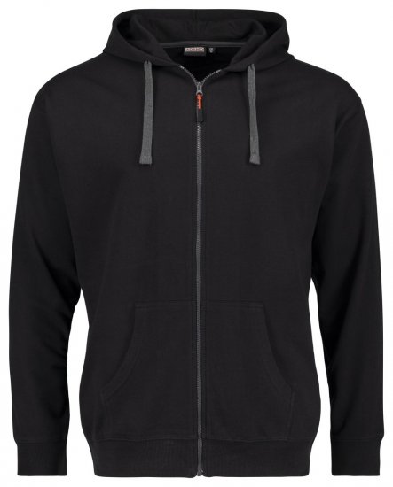 Adamo 159306 Felpa con cappuccio e zip Nero - Felpe & felpe con cappuccio - Felpe & Felpe con Cappuccio Uomo Taglie Forti