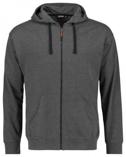 Adamo 159306 Felpa con cappuccio e zip Grigio scuro melange - Felpe & felpe con cappuccio - Felpe & Felpe con Cappuccio Uomo Taglie Forti