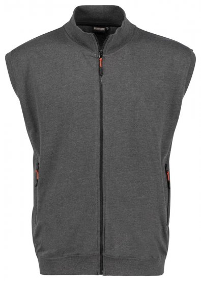 Adamo 159307 Gilet in felpa Grigio scuro melange - Felpe & felpe con cappuccio - Felpe & Felpe con Cappuccio Uomo Taglie Forti