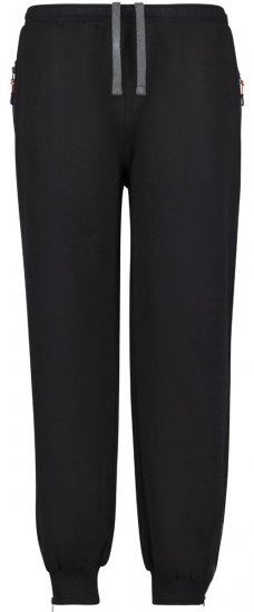 Adamo 159312 Pantaloni da tuta con tasche con zip Nero - Pantaloni & pantaloncini tuta - Pantaloni Tuta Uomo Taglie Forti