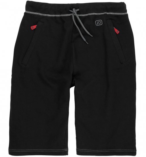 Adamo Moritz Sweatshorts Black - Pantaloni & pantaloncini tuta - Pantaloni Tuta Uomo Taglie Forti