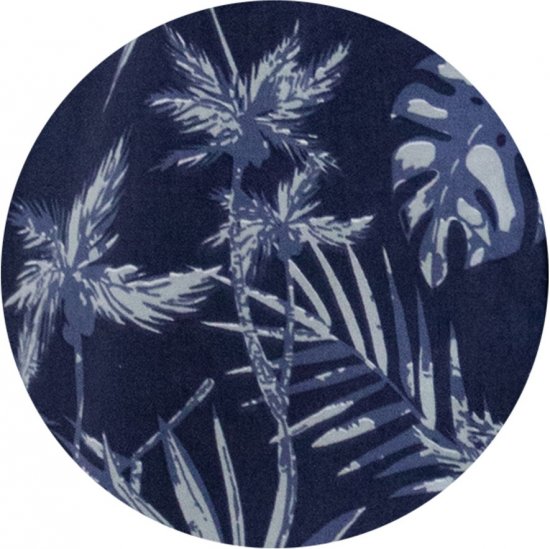 D555 Truro Hawaiian AOP Short Sleeve Button Down Collar Shirt Navy - Camicie - Camicie Taglie Forti Uomo