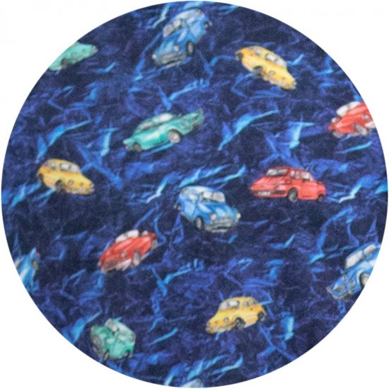 D555 Hartlepool Short Sleeve Vintage Car AOP Stretch Shirt Blue - Camicie - Camicie Taglie Forti Uomo