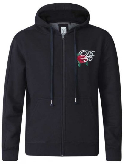 D555 Verlin Couture Full Zip Hoodie Black - Felpe & felpe con cappuccio - Felpe & Felpe con Cappuccio Uomo Taglie Forti