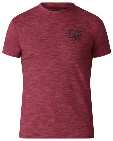D555 Chalmer Couture Space Dye T-shirt Red - Magliette - Magliette Uomo Taglie Forti