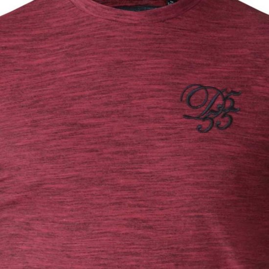 D555 Chalmer Couture Space Dye T-shirt Red - Magliette - Magliette Uomo Taglie Forti
